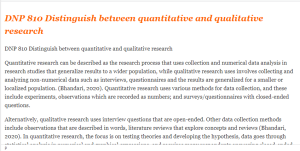 DNP 810 Distinguish between quantitative and qualitative research