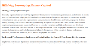 HRM 635 Leveraging Human Capital