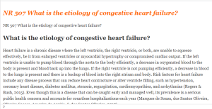 NR 507 What is the etiology of congestive heart failure