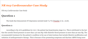 NR 603 Cardiovascular Case Study
