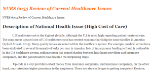 NURS 6053 Review of Current Healthcare Issues