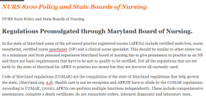 NURS 8100 Policy and State Boards of Nursing