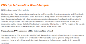 PHN 652 Intervention Wheel Analysis